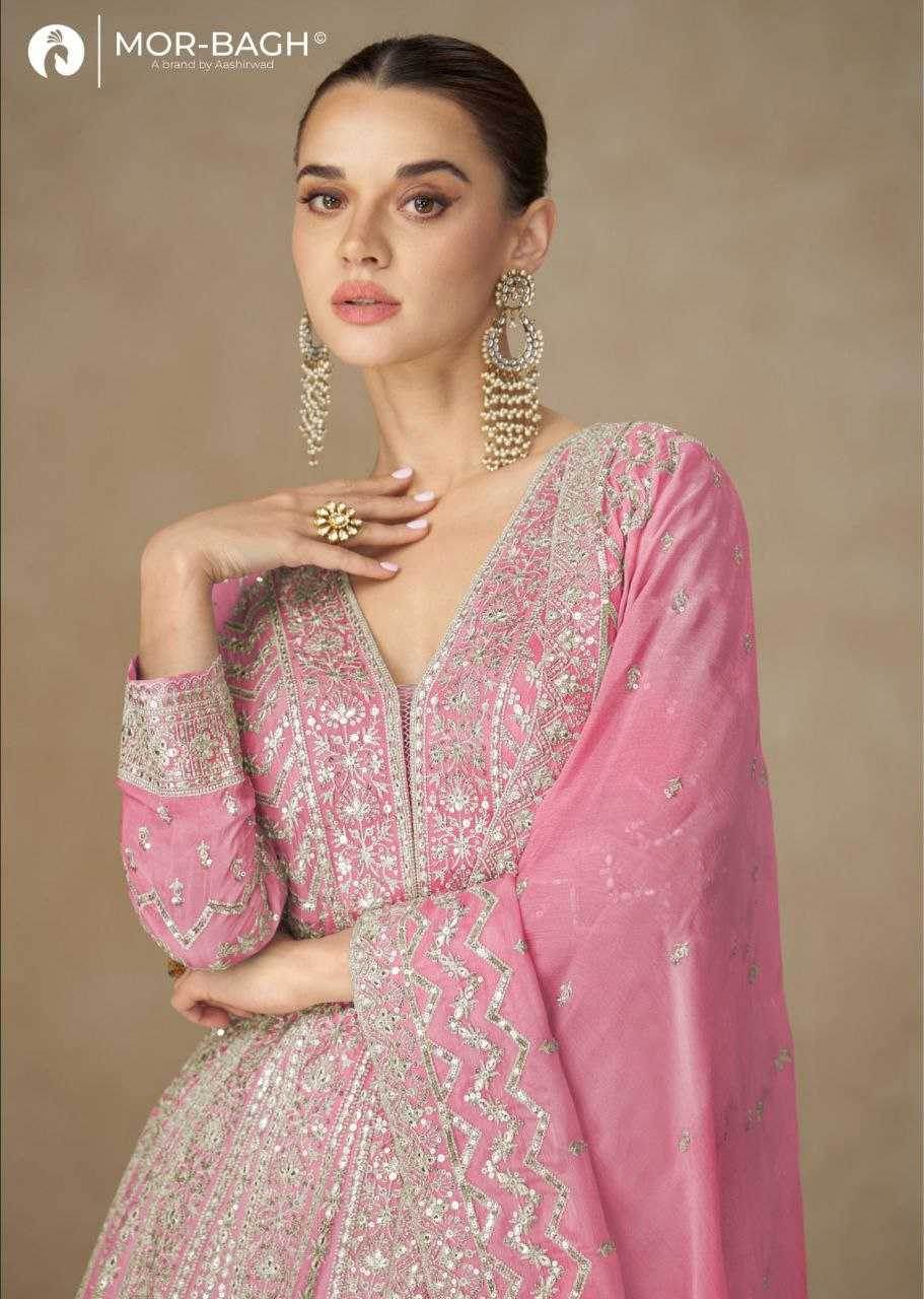Chinon Silk ANARKALI Gowns - MYLUXURY LANE ENTERPRISE